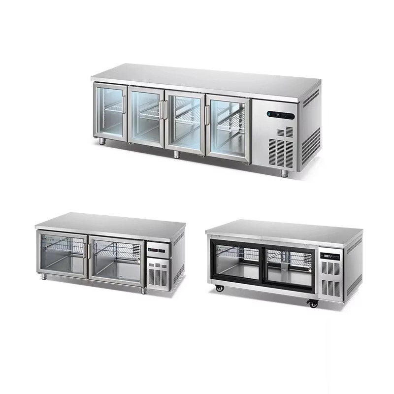 Commercial Kitchen Worktops - Réfrigérateur-congélateur de comptoir commercial à refroidissement